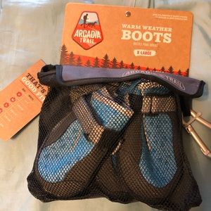 Arcadia Trail- All terrain, warm weather Dog boots. Blu/Gry/Blk, XL- new w/ tags